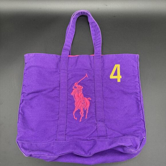 Lauren Ralph Lauren Handbags - Ralph Lauren Polo The Big Pony Collection Canvas Tote Bag Embroidered